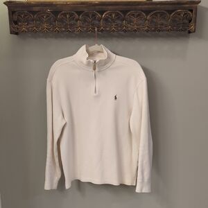 Polo Ralph Lauren Cream Quarter-Zip Sweater 🐎